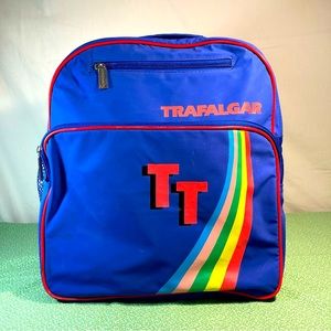 Unisex Vintage 1980s Blue Rainbow Nylon Tralfalgar Bag